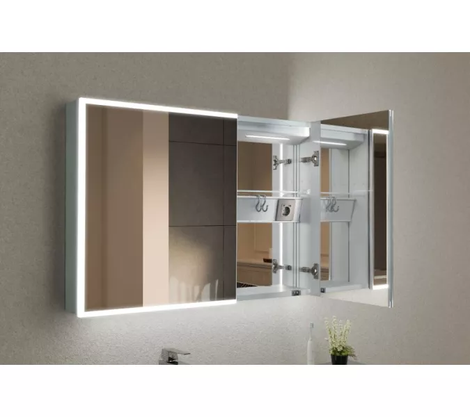 Зеркальные шкафы с подсветкой ESBANO ES-3810D/3809D/3808D/3812D/3828D, Выбрать размер: 100х70, изображение 2