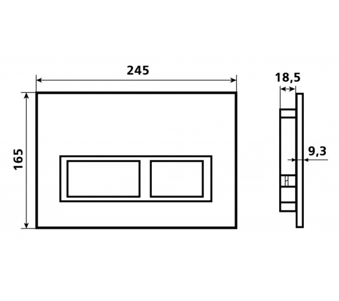 Кнопка смыва  ESBANO PRK-12GW, Выбрать цвет: Белый глянцевый, изображение 3