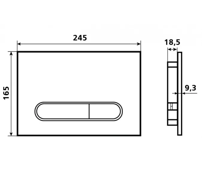 Кнопка смыва  ESBANO OVL-17MB, Выбрать цвет: Черный матовый, изображение 3