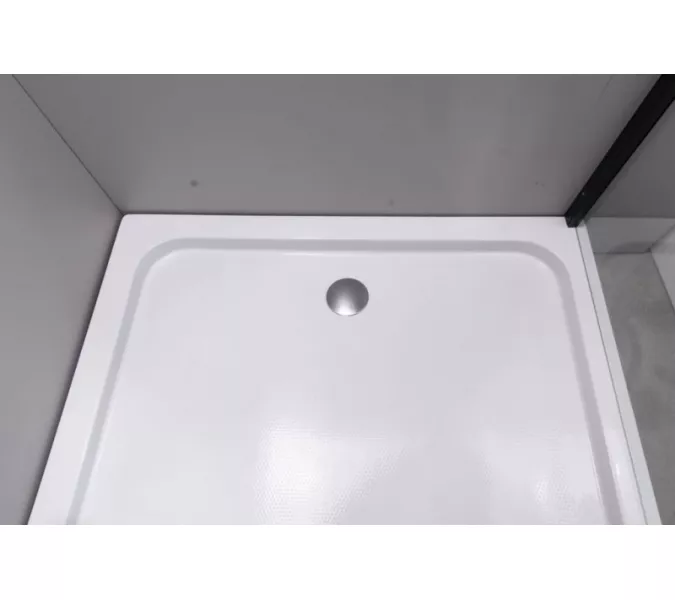 Душевой уголок ESBANO  ESR-7190/7180B, Цвет стекла: прозрачное, Цвет профиля: Черный, Тип поддона: Низкий, Выбрать размер: 100х80, изображение 8