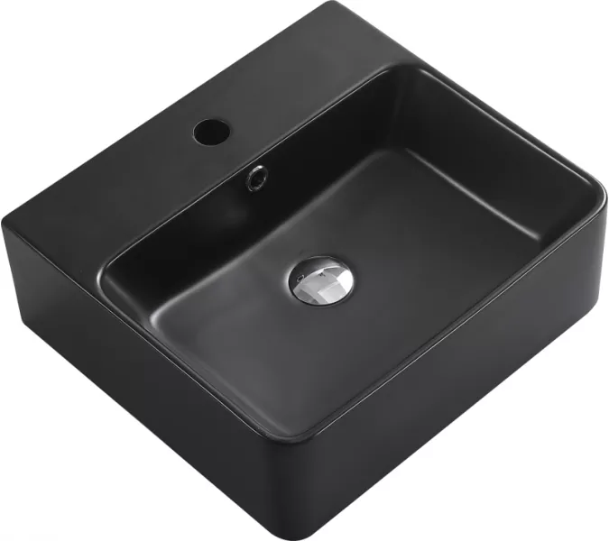 Раковина накладная ESBANO  "CIRCON-46" (matt black), Выбрать цвет: Черный матовый, изображение 3