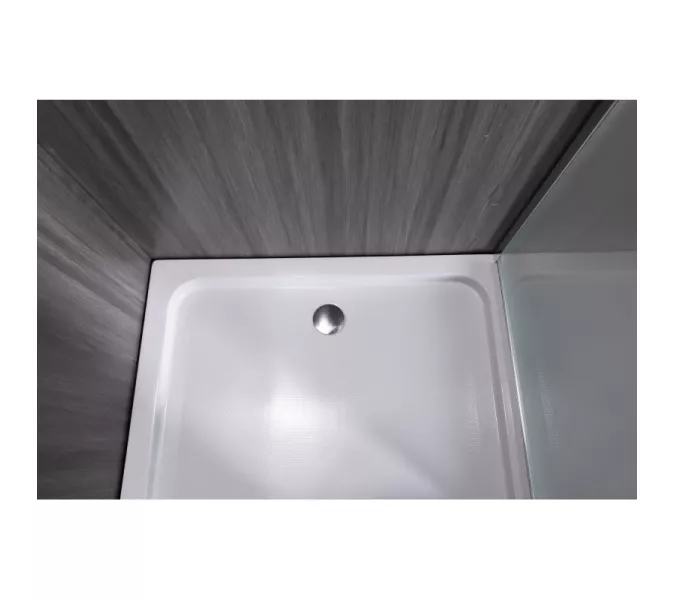 Душевой уголок  ESBANO  ESR-8022/8021, Цвет стекла: рифленое, Цвет профиля: Хром, Тип поддона: Низкий, Выбрать размер: 100х80, изображение 4