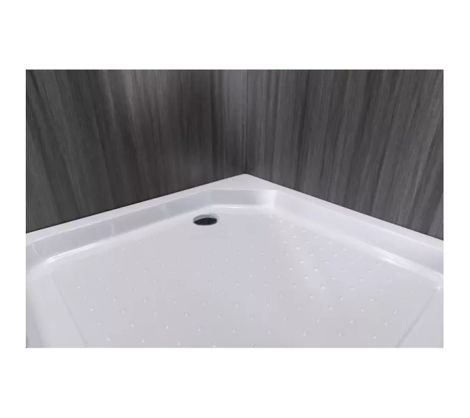 Душевой уголок ESBANO  ESR-8024/8034  матовое, Цвет профиля: Хром, Тип поддона: Низкий, Выбрать размер: 90х90, изображение 3