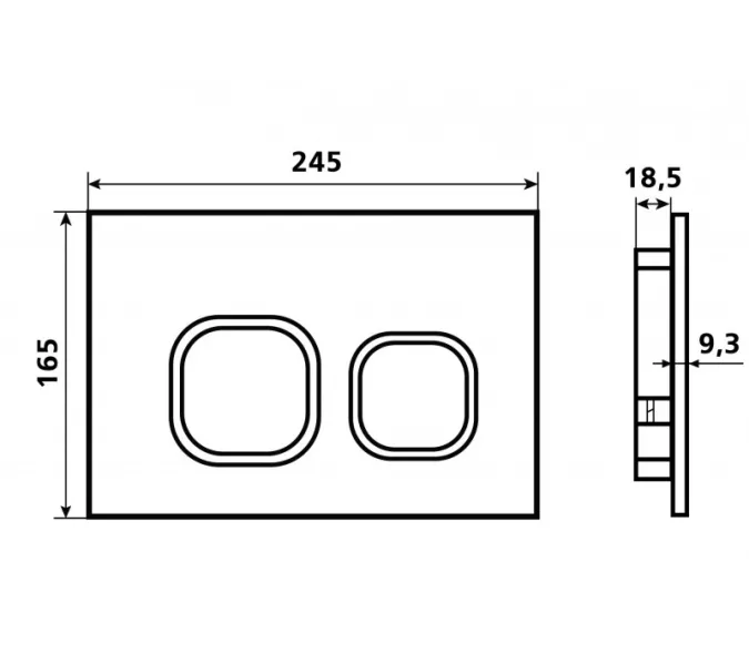 Кнопка смыва  ESBANO LPS-10MC, Выбрать цвет: Хром матовый, изображение 3