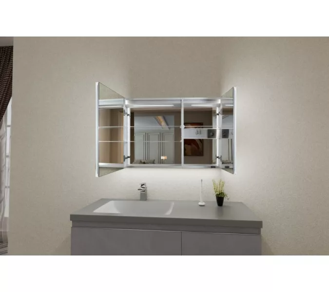 Зеркальные шкафы с подсветкой ESBANO ES-3810D/3809D/3808D/3812D/3828D, Выбрать размер: 100х70, изображение 4