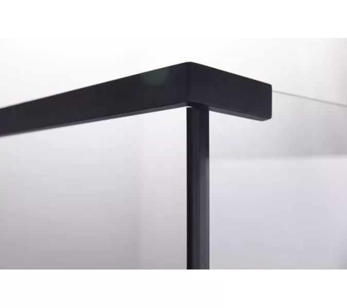 Душевой уголок ESBANO  ESR-7190/7180B, Цвет стекла: прозрачное, Цвет профиля: Черный, Тип поддона: Низкий, Выбрать размер: 100х80, изображение 3