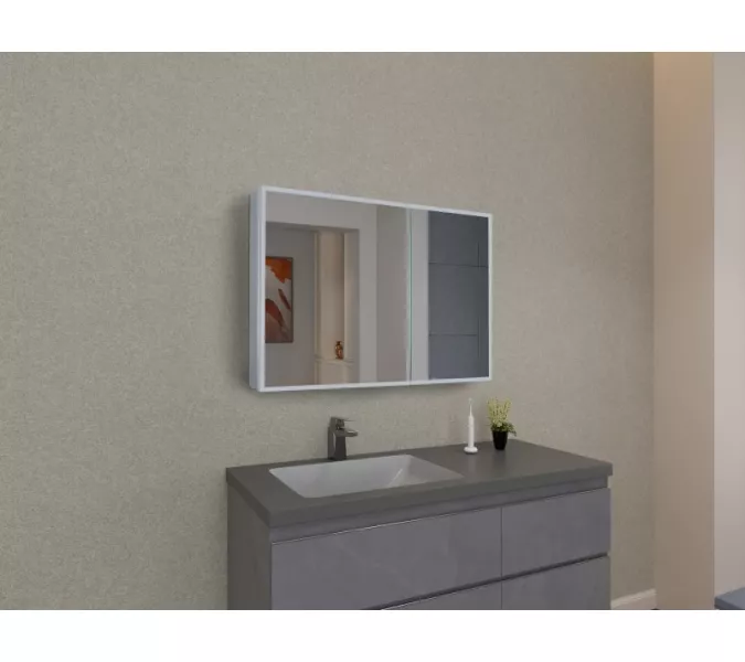 Зеркальные шкафы с подсветкой ESBANO ES-3810D/3809D/3808D/3812D/3828D, Выбрать размер: 100х70, изображение 5