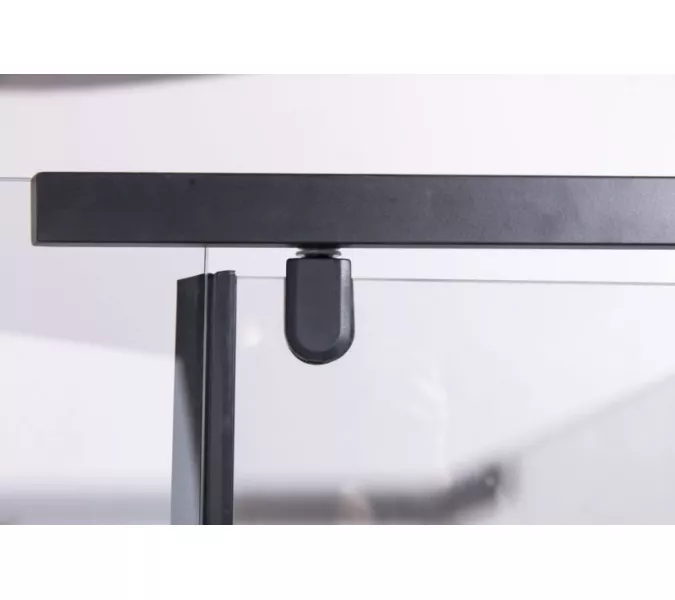 Душевой уголок ESBANO  ESR-7190/7180B, Цвет стекла: прозрачное, Цвет профиля: Черный, Тип поддона: Низкий, Выбрать размер: 100х80, изображение 7