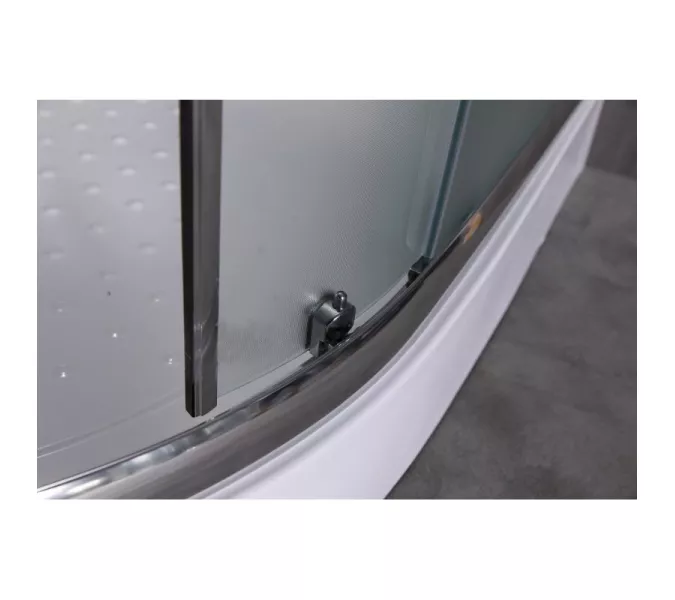 Душевой уголок ESBANO  ESR-8005/8015, Цвет стекла: матовое, Цвет профиля: Хром, Тип поддона: Низкий, Выбрать размер: 80х80, изображение 10