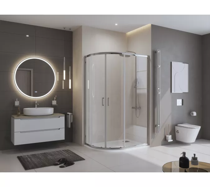 Душевой поддон из искусств.мрамора BelBagno UNO TRAY-MR-UNO-RH-120/80//120/90-550-35-W-L/R-CR в комплекте с сифоном, Высота поддона: 4, Тип поддона: Низкий, Выбрать размер: 120х80, Ориентация: левый, изображение 6