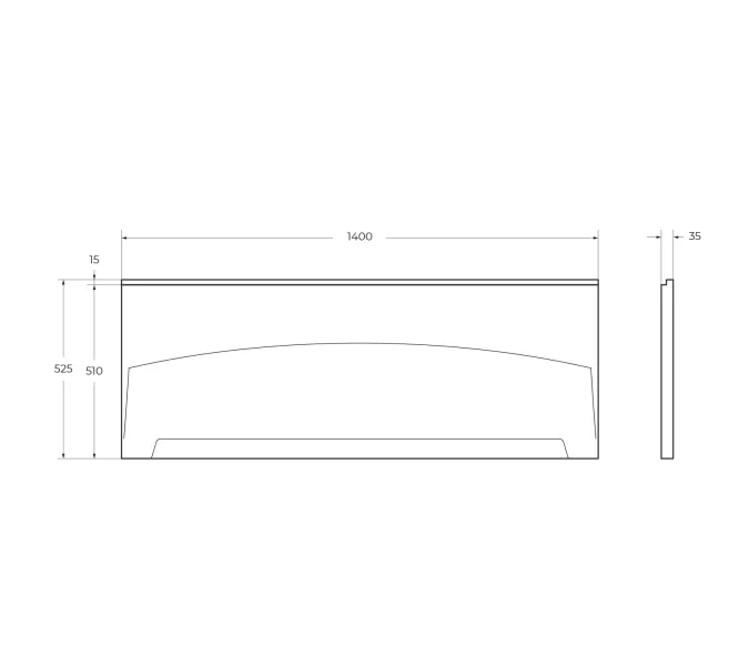 Передняя панель CEZARES ECO-140-SCR-W37 140х70, изображение 2