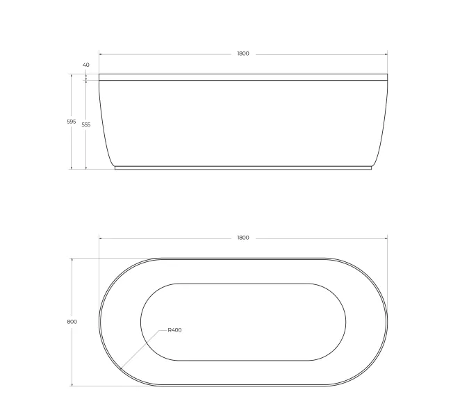 Передняя панель для акриловой ванны CEZARES METAURO-Central-180-SCR-W37, изображение 2