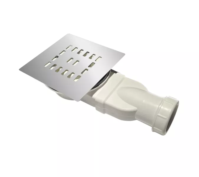 Душевой поддон из искусственного мрамора BelBagno UNO TRAY-MR-UNO-A-80/90-35-W-CR  в комплекте с сифоном, Выбрать цвет: Белый, Тип поддона: Низкий, Выбрать размер: 80х80, изображение 3