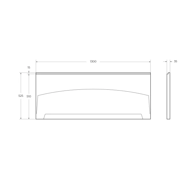 Передняя панель  CEZARES ECO-130-SCR-W37 130х70, изображение 2