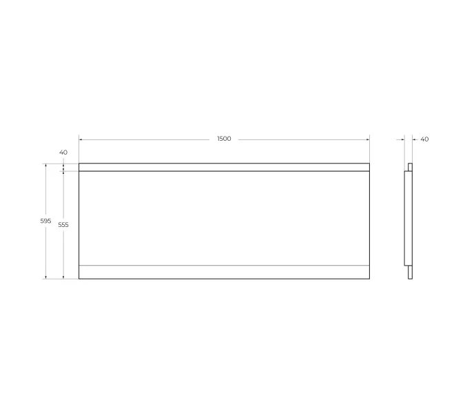 Передняя панель  CEZARES EMP-150-SCR-W37 150х70, изображение 2