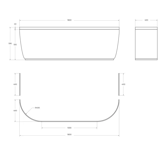 Передняя панель для акриловой ванны CEZARES METAURO-wall-180-SCR-W37, изображение 2