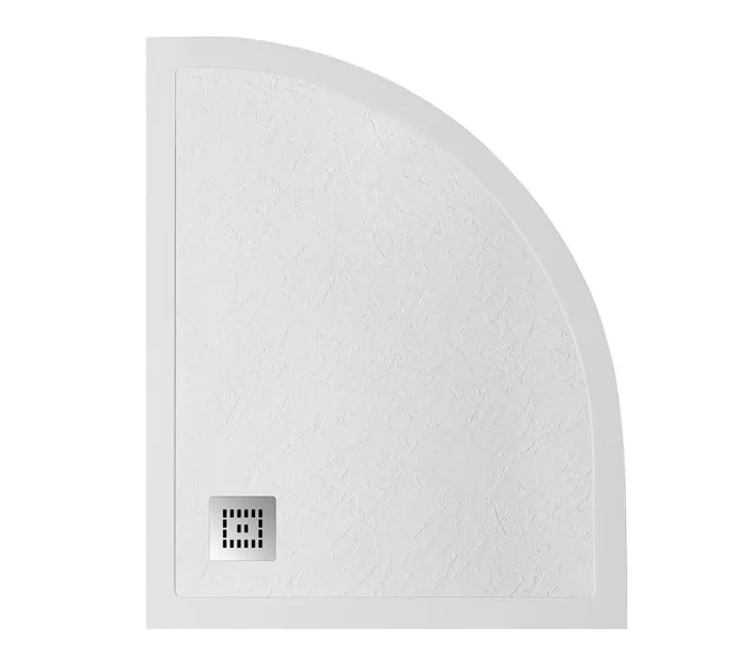 Душевой поддон из искусств.мрамора BelBagno UNO TRAY-MR-UNO-RH-120/80//120/90-550-35-W-L/R-CR в комплекте с сифоном, Высота поддона: 4, Тип поддона: Низкий, Выбрать размер: 120х80, Ориентация: левый