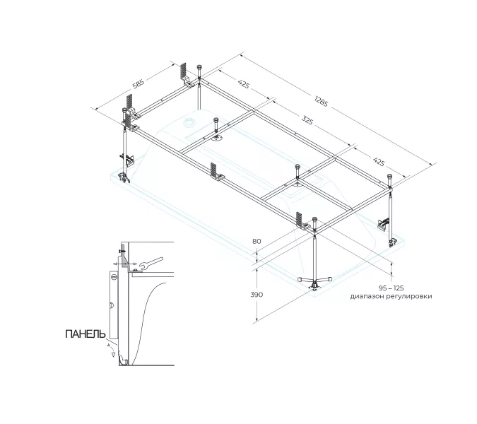 Металлический каркас CEZARES EMP-140-70-MF-R, изображение 2