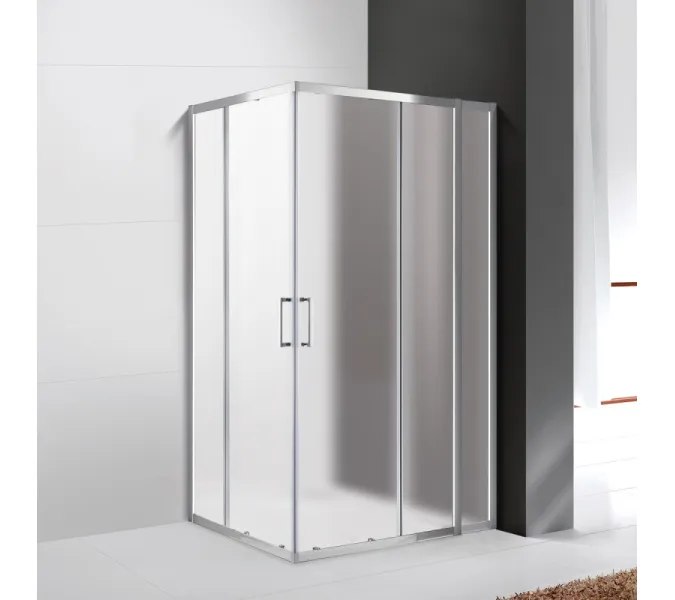 Душевой уголок CEZARES MOLVENO-AH-21-P-Cr, Цвет стекла: рифленое, Цвет профиля: Хром, Выбрать размер: 120х100