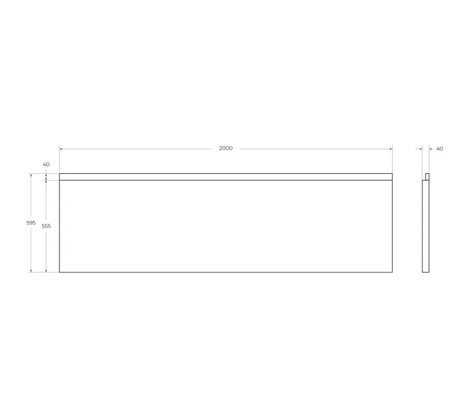 Передняя панель  CEZARES PLANE-200-SCR-W37  200х90, изображение 2