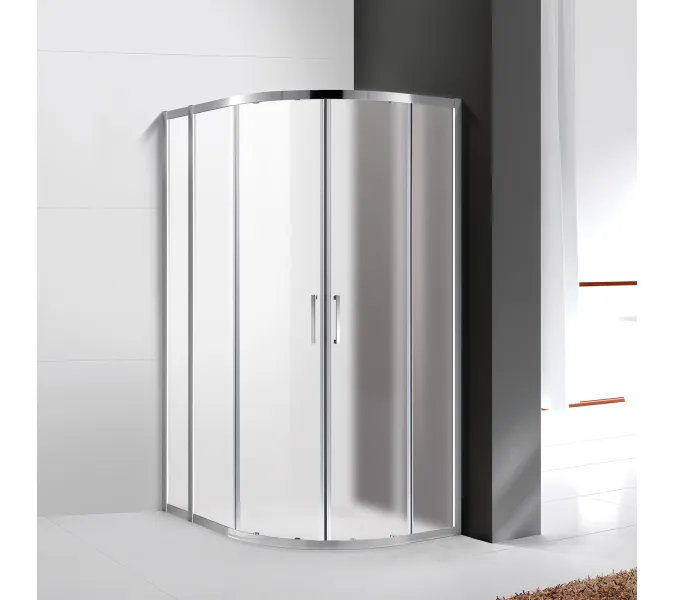 Душевой уголок CEZARES MOLVENO-RH-2-P-Cr, Цвет стекла: рифленое, Цвет профиля: Хром, Выбрать размер: 110х80