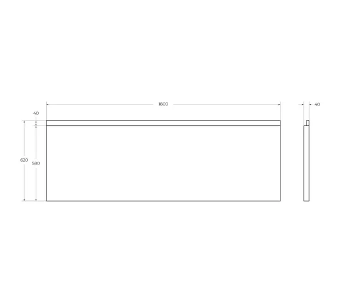 Передняя панель  с комплектом крепежа для установки на каркасе PLANE-180-F-SCR-W37, 180x80, 180х90, изображение 2