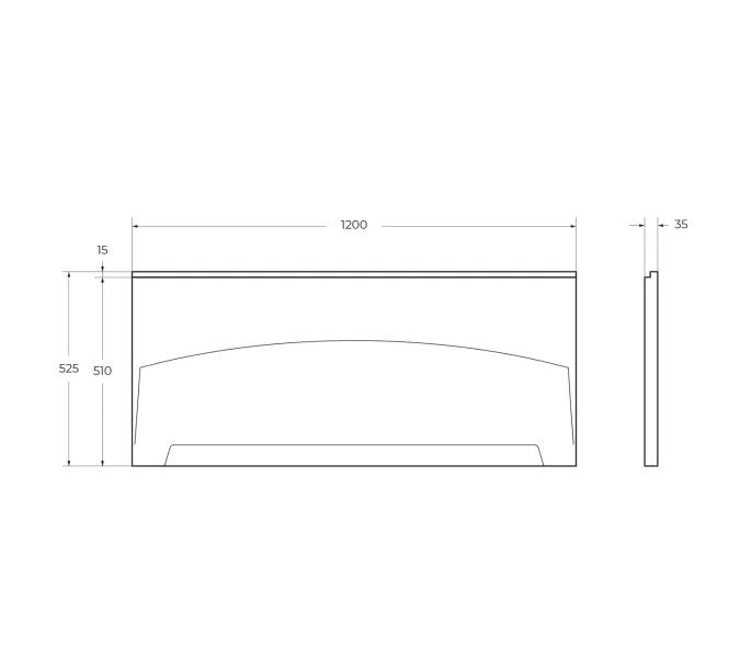 Передняя панель  с комплектом крепежа для установки на каркасе ECO-120-F-SCR-W37 120х70, изображение 2