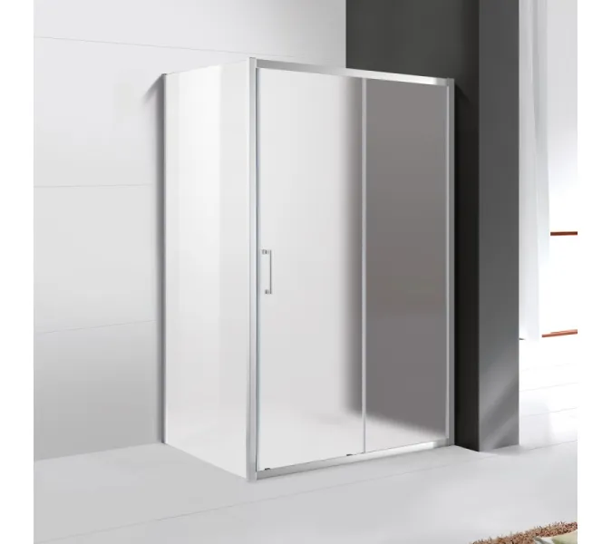 Душевой уголок CEZARES MOLVENO-AH-11-P-Cr, Цвет стекла: рифленое, Цвет профиля: Хром, Выбрать размер: 120х90