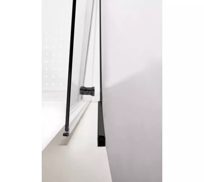 Душевая дверь CEZARES ECO-O-B-1-C-NERO, Цвет стекла: Прозрачный, Цвет профиля: Черный, Выбрать размер: 60, изображение 4