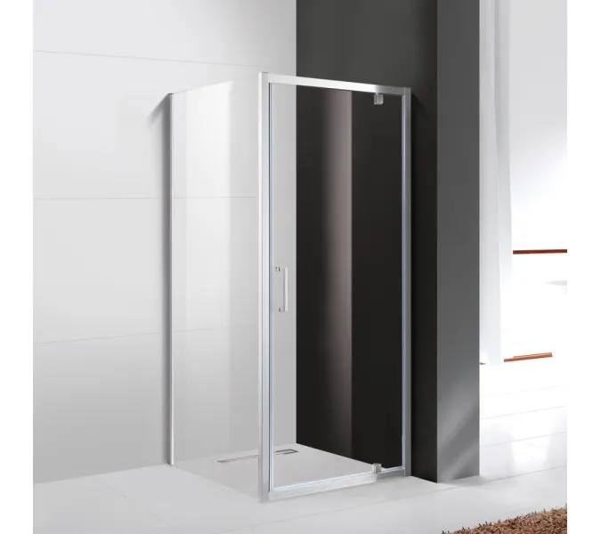Душевой уголок CEZARES MOLVENO-AH-1-C-Cr-IV, Цвет стекла: прозрачное, Цвет профиля: Хром, Выбрать размер: 80х100