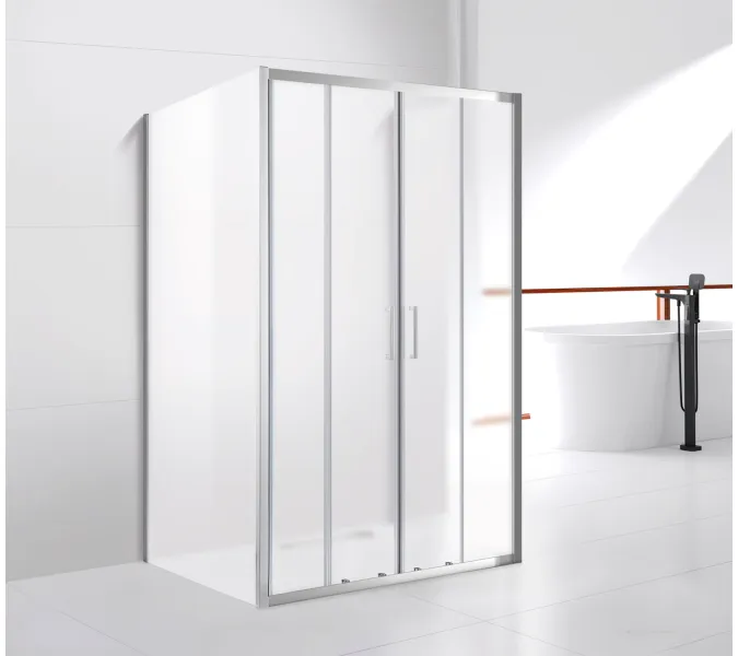 Душевой уголок CEZARES MOLVENO-AH-22-P-Cr пристенный, Цвет стекла: рифленое, Цвет профиля: Хром, Монтаж: Пристенный, Выбрать размер: 170х90