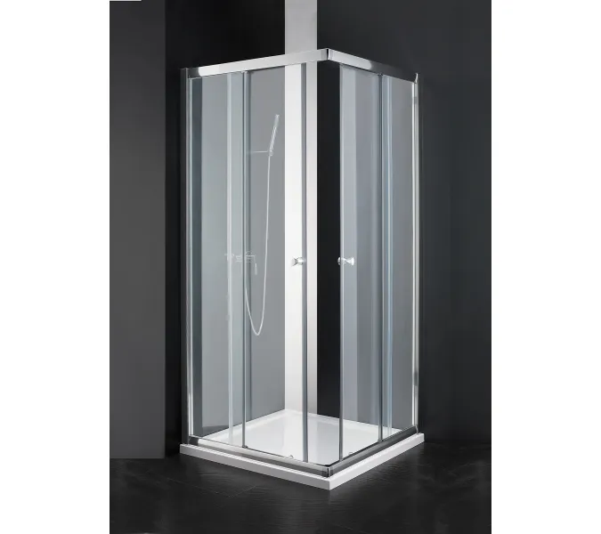 Душевой уголок CEZARES ANIMA-W-A-2-P-Cr, Цвет стекла: матовое, Цвет профиля: Хром, Выбрать размер: 100х100