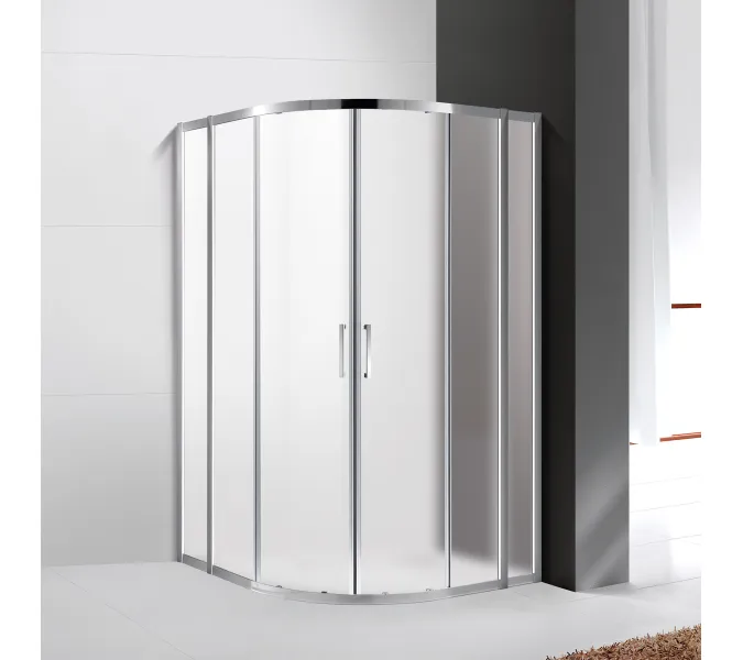 Душевой уголок CEZARES MOLVENO-R-22-90+20/90+30-P-Cr, Цвет стекла: рифленое, Цвет профиля: Хром, Выбрать размер: 110х110