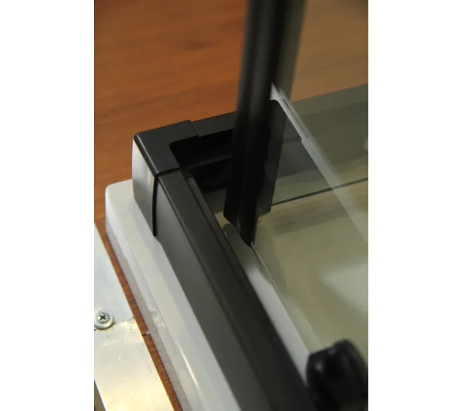 Душевой уголок CEZARES ECO-O-A-2-C-NERO, Цвет стекла: прозрачное, Цвет профиля: Черный, Выбрать размер: 100х100, изображение 7