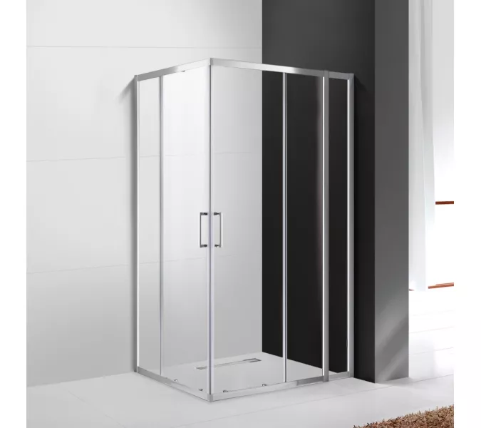 Душевой уголок CEZARES MOLVENO-AH-21-C-Cr-IV, Цвет стекла: прозрачное, Цвет профиля: Хром, Выбрать размер: 120х100