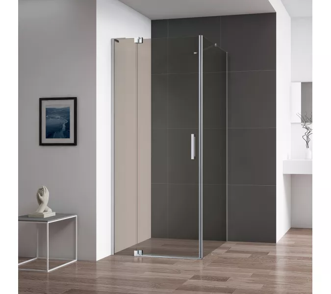 Душевой уголок CEZARES SLIDER-AH-1-BR-Cr, Цвет стекла: бронза, Цвет профиля: Хром, Выбрать размер: 100х100