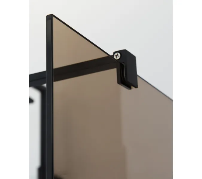 Душевая перегородка CEZARES LIBERTA-L-2-BR-NERO, Цвет стекла: бронза, Цвет профиля: Черный, Выбрать размер: 100, изображение 3