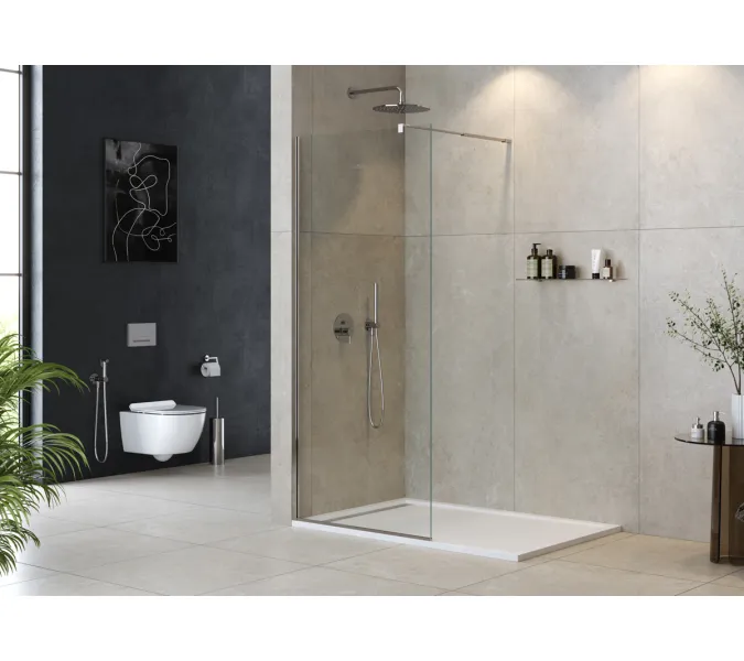 Душевая перегородка CEZARES LIBERTA-L-1-C-Cr, Цвет стекла: прозрачное, Цвет профиля: Хром, Выбрать размер: 100, изображение 2