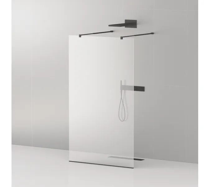Душевая перегородка CEZARES LIBERTA-L-2-C-NERO, Цвет стекла: прозрачное, Цвет профиля: Черный, Выбрать размер: 100, изображение 3