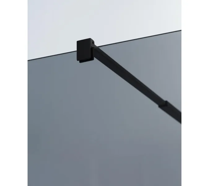 Душевая перегородка CEZARES LIBERTA-L-1-GR-NERO, Цвет стекла: тонированное, Цвет профиля: Черный, Выбрать размер: 100, изображение 3