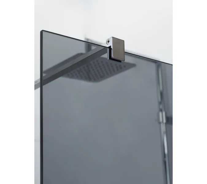Душевая перегородка CEZARES LIBERTA-L-1-GR-Cr, Цвет стекла: тонированное, Цвет профиля: Хром, Выбрать размер: 100, изображение 4