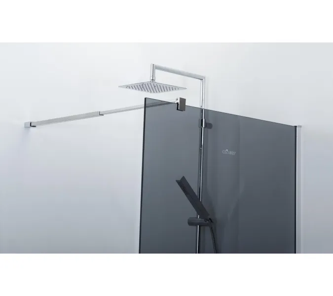 Душевая перегородка CEZARES LIBERTA-L-1-GR-Cr, Цвет стекла: тонированное, Цвет профиля: Хром, Выбрать размер: 100, изображение 3