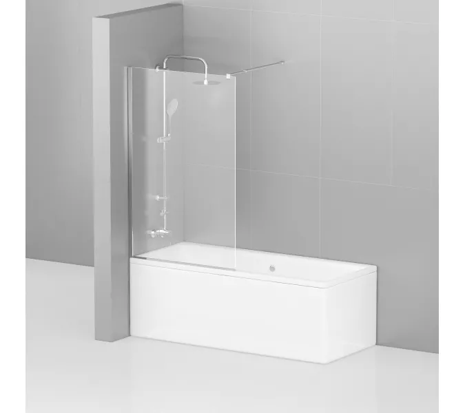 Душевая шторка на ванну CEZARES LIBERTA-V-1-C-Cr, Цвет стекла: Прозрачный, Цвет профиля: Хром, Выбрать размер: 80, изображение 3