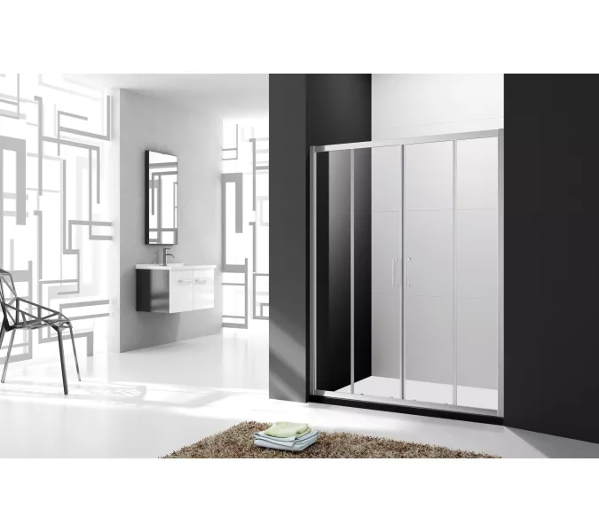 Душевая дверь CEZARES MOLVENO-BF-2-180-C-Cr-IV, Цвет стекла: Прозрачный, Цвет профиля: Хром, Выбрать размер: 180