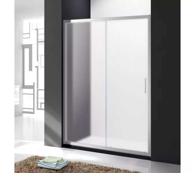 Душевая дверь CEZARES MOLVENO-BF-1-P-Cr, Цвет стекла: Матовый, Цвет профиля: Хром, Выбрать размер: 110