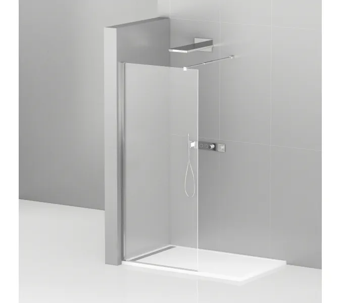 Душевая перегородка CEZARES LIBERTA-L-1-C-Cr, Цвет стекла: прозрачное, Цвет профиля: Хром, Выбрать размер: 100