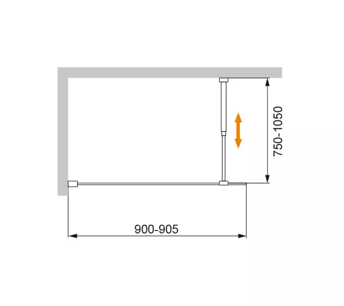 Душевая шторка на ванну CEZARES LIBERTA-V-1-90/155-C-NERO, Цвет стекла: Прозрачный, Цвет профиля: Черный, Выбрать размер: 90, изображение 4
