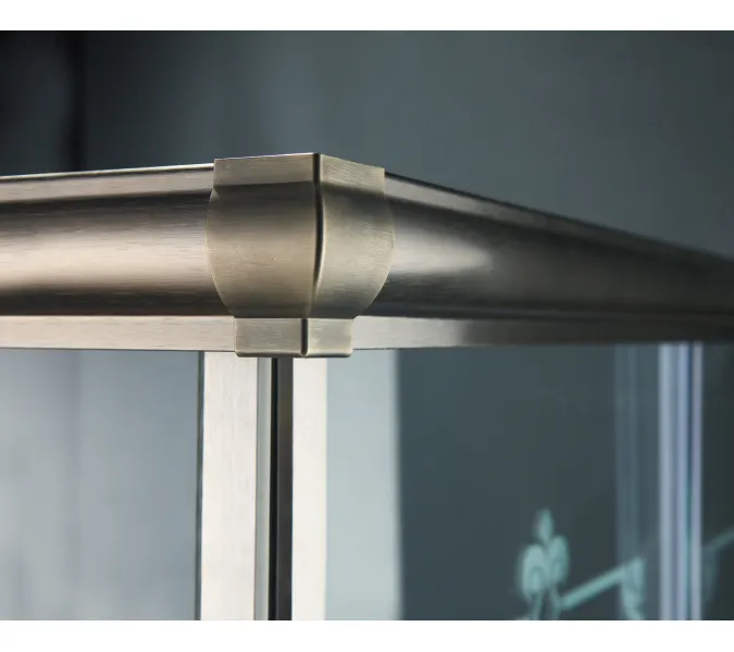 Душевой уголок CEZARES GIUBILEO-A-2-SCORREVOLE-C-Br, Цвет стекла: Прозрачный, Цвет профиля: Бронза, Выбрать размер: 100х100, изображение 2