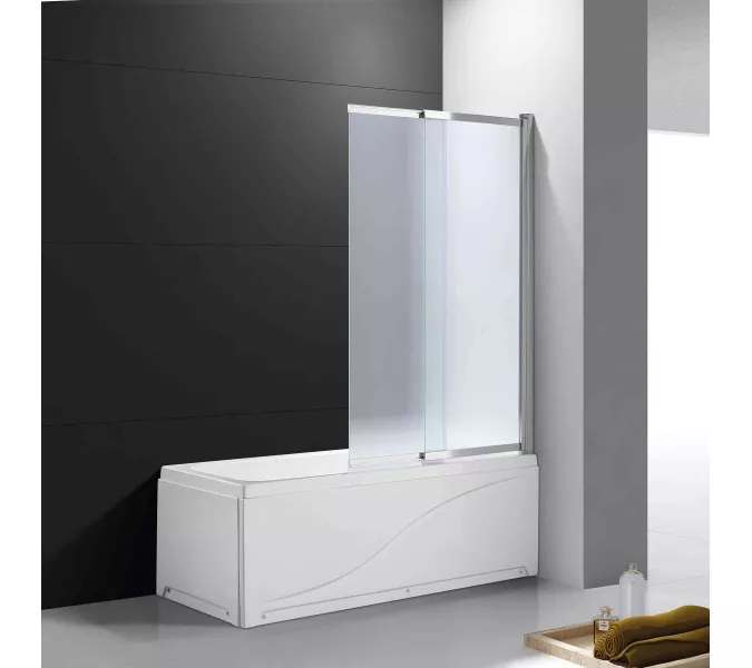 Душевая шторка на ванну CEZARES SLIDER-VF-11-P-Cr, Цвет стекла: матовое, Цвет профиля: Хром, Выбрать размер: 100