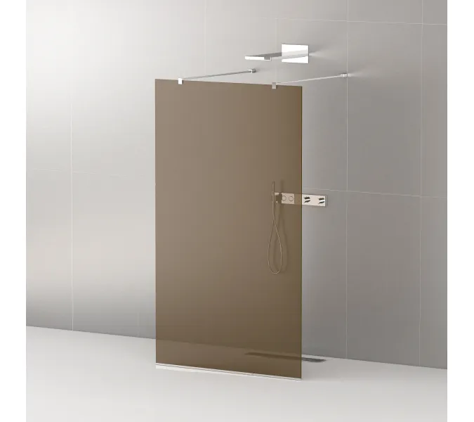 Душевая перегородка CEZARES LIBERTA-L-2-BR-Cr, Цвет стекла: бронза, Цвет профиля: Хром, Выбрать размер: 100, изображение 2